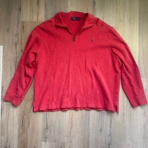 Polo Ralph Lauren Bold Red Preppy Casual Cotton XXL Men’s Pullover Sweater